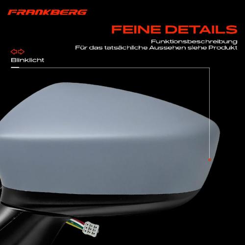 Frankberg 1x Außenspiegel Links für Mazda 3 Stufenheck BM BN 1.5L 1.6L 2.0L 2.2L 2013-2019 Bild Frankberg 1x Außenspiegel Links für Mazda 3 Stufenheck BM BN 1.5L 1.6L 2.0L 2.2L 2013-2019