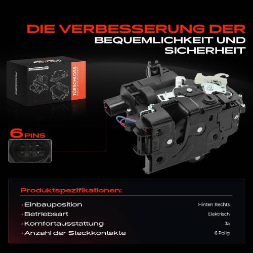 1x Türschloss Hinten Rechts für VW Bora Variant Golf IV Passat Seat Leon Toledo II Skoda Octavia I Combi Bild 1x Türschloss Hinten Rechts für VW Bora Variant Golf IV Passat Seat Leon Toledo II Skoda Octavia I Combi