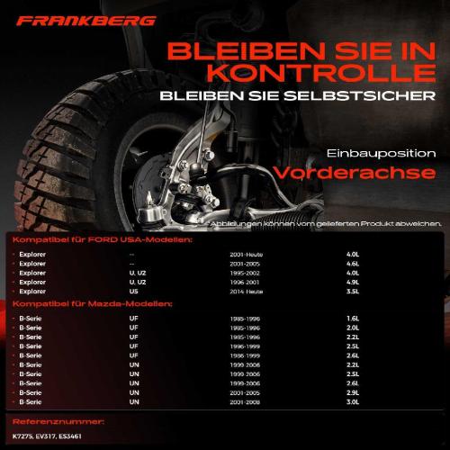 1x Querlenker Satz Vorderachse für FORD USA Explorer Mazda B-Serie 4.0L 4.6L 4.9L 3.5L 1.6L 2.6L 2.9L Bj ab 1985 Bild 1x Querlenker Satz Vorderachse für FORD USA Explorer Mazda B-Serie 4.0L 4.6L 4.9L 3.5L 1.6L 2.6L 2.9L Bj ab 1985