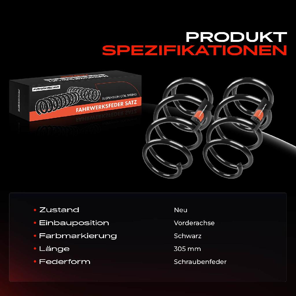 2x Fahrwerksfeder Vorderachse für Renault Laguna Coupe DT0/1 2.0L 2008-2015