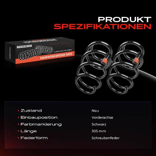 Frankberg 2x Fahrwerksfeder Vorderachse für Renault Laguna Coupe DT0/1 2.0L 2008-2015 Bild Frankberg 2x Fahrwerksfeder Vorderachse für Renault Laguna Coupe DT0/1 2.0L 2008-2015