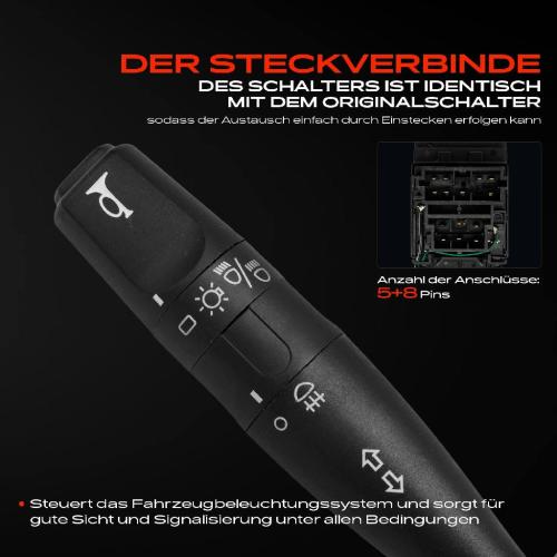 1x Kombischalter Lenkstockschalter für Citroën Berlingo GFK Jumpy Fiat Peugeot Bild 1x Kombischalter Lenkstockschalter für Citroën Berlingo GFK Jumpy Fiat Peugeot