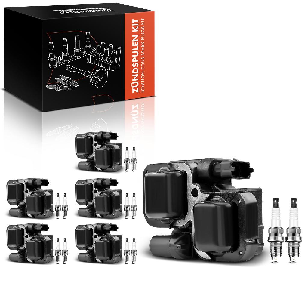 Frankberg 6x Zündspule? Zündkerze für Mercedes-Benz W169 W245 W202 W203 CL203 S202 S203 C208 C209 A208 A209 C219 W210