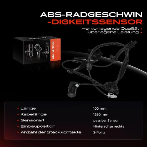 Frankberg 1x ABS Sensor Hinterachse rechts für Lexus LX UZJ100 Toyota Land Cruiser 100 J1 4.7L 4.2L 1998-2008 Bild Frankberg 1x ABS Sensor Hinterachse rechts für Lexus LX UZJ100 Toyota Land Cruiser 100 J1 4.7L 4.2L 1998-2008