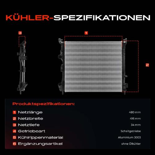 1x Kühler Wasserkühler Motorkühler für Renault Clio 2 Thalia 1.5L Bild 1x Kühler Wasserkühler Motorkühler für Renault Clio 2 Thalia 1.5L