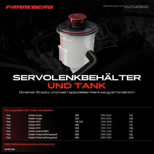 1x Ausgleichsbehälter Servolenkung für Fiat Doblo 1.9L 2001-2010 Bild 1x Ausgleichsbehälter Servolenkung für Fiat Doblo 1.9L 2001-2010