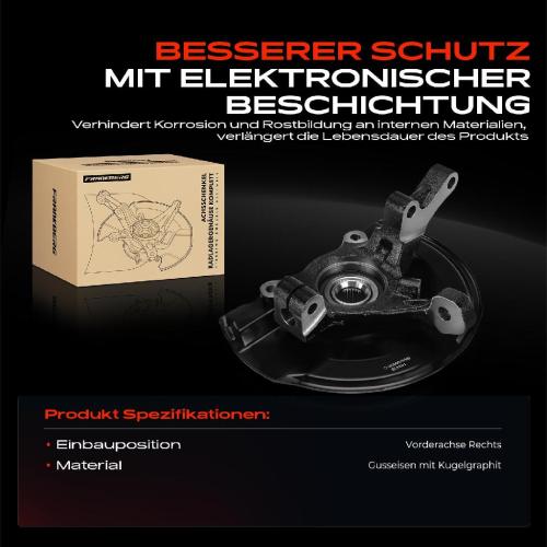 1x Achsschenkel Radlagergehäuse Komplett Vorderachse Rechts für Mitsubishi Lancer Peugeot Bild 1x Achsschenkel Radlagergehäuse Komplett Vorderachse Rechts für Mitsubishi Lancer Peugeot