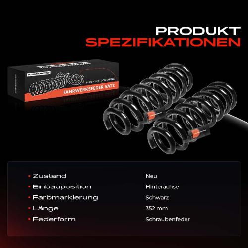 Frankberg 2x Fahrwerksfeder Hinterachse für Audi Q7 4LB 4MB 4MG 3.0L 2006-2019 Bild Frankberg 2x Fahrwerksfeder Hinterachse für Audi Q7 4LB 4MB 4MG 3.0L 2006-2019