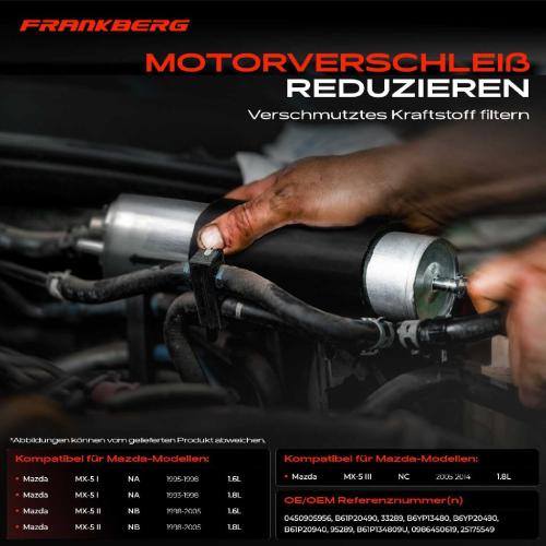 1x Kraftstofffilter für Mazda MX-5 NA NB NC 1.6L 1.8L 1993-2005 Bild 1x Kraftstofffilter für Mazda MX-5 NA NB NC 1.6L 1.8L 1993-2005