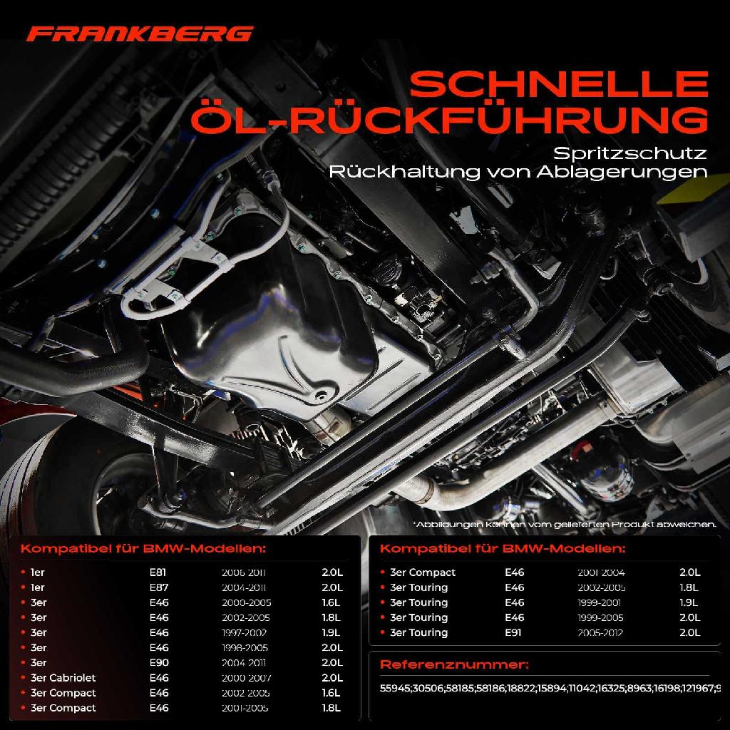 1x Ölwanne Motorölwanne für BMW 1er E81 E87 118i 120i 2.0L 3er E46 E91 1.6L 1.8L 2.0L