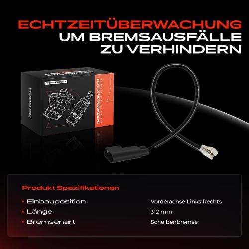 Frankberg 1x Warnkontakt Bremsbelagverschleiß Vorderachse für Ford Tourneo Transit Custom V362 V363 Bild Frankberg 1x Warnkontakt Bremsbelagverschleiß Vorderachse für Ford Tourneo Transit Custom V362 V363