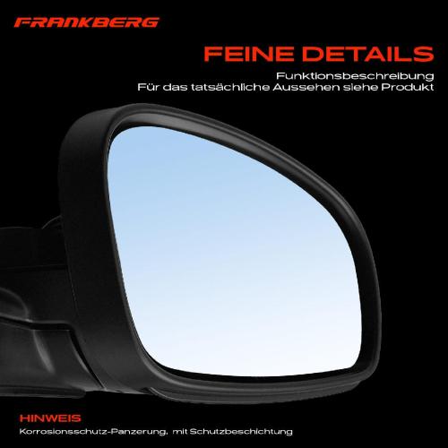 Frankberg 1x Außenspiegel Rechts für Skoda Fabia II Fabia II 542 545 1.2L 1.4L 2006-2014 Bild Frankberg 1x Außenspiegel Rechts für Skoda Fabia II Fabia II 542 545 1.2L 1.4L 2006-2014