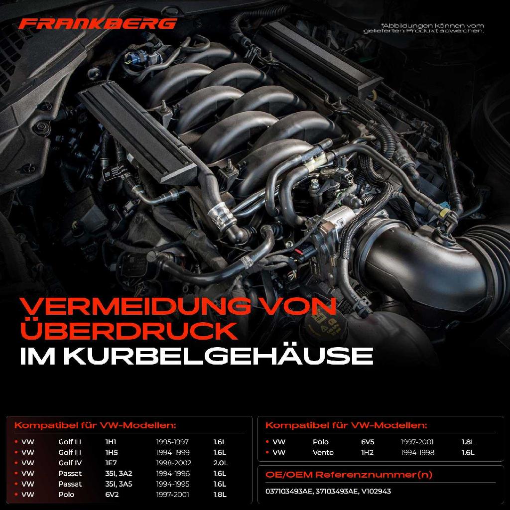 1x Kurbelgehäuseentlüftung Schlauch für VW Golf 3 1H1 4 Polo Classic Passat Vento