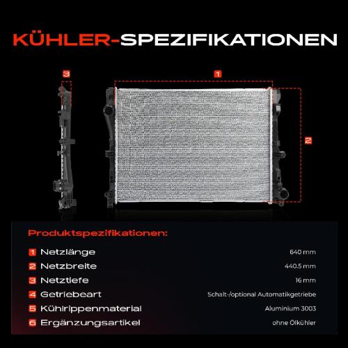 Frankberg 1x Kühler Wasserkühler Motorkühler für Mercedes-Benz C-Klasse W205 A205 C205 S205 Bild Frankberg 1x Kühler Wasserkühler Motorkühler für Mercedes-Benz C-Klasse W205 A205 C205 S205
