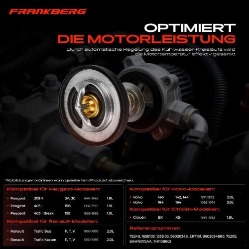 1x Thermostat Kühlmittel für Ford Transit Peugeot 309 Renault Volvo Citroën Bild 1x Thermostat Kühlmittel für Ford Transit Peugeot 309 Renault Volvo Citroën
