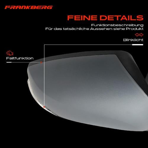 Frankberg 1x Außenspiegel Rechts für Renault Megane III Grandtour KZ0/1 B3 BZ0/1 2008-2017 Bild Frankberg 1x Außenspiegel Rechts für Renault Megane III Grandtour KZ0/1 B3 BZ0/1 2008-2017