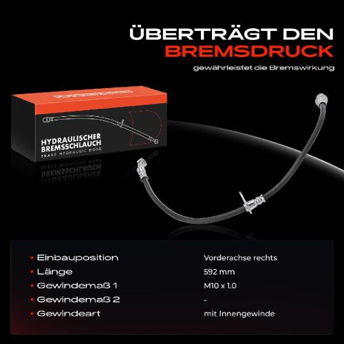 1x Bremsschlauch Bremsschläuche Vorderachse Rechts für Honda CR-V II RD 2.0L 2.2L 2001-2007 Bild 1x Bremsschlauch Bremsschläuche Vorderachse Rechts für Honda CR-V II RD 2.0L 2.2L 2001-2007