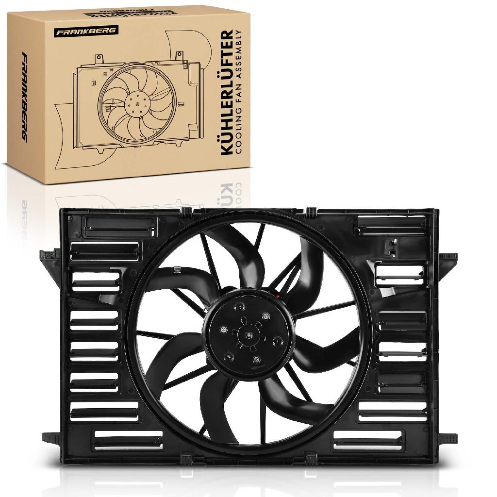 Frankberg 1x Motorkühller Einfachlüfter mit Kühlerlüfterrahmen Audi A4 8W A6 4A A7 Q7 Q8 2.0 3.0 4.0L