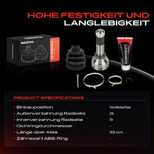 1x Antriebswelle Gelenksatz Vorderachse für Rover Mini Cabriolet XN Schrägheck Bild 1x Antriebswelle Gelenksatz Vorderachse für Rover Mini Cabriolet XN Schrägheck