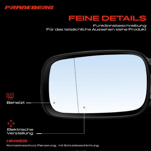 Frankberg 1x Außenspiegel Links für VW Passat Variant 35I 3A2 35I 3A5 1988-1997 Bild Frankberg 1x Außenspiegel Links für VW Passat Variant 35I 3A2 35I 3A5 1988-1997