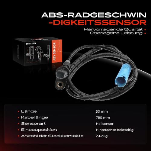 1x ABS Sensor Hinterachse beidseitig für BMW Z4 Coupe E86 Z4 Roadster E85 3.0L 3.2L 2.0L 2.2L 2.5L 2002-2008 Bild 1x ABS Sensor Hinterachse beidseitig für BMW Z4 Coupe E86 Z4 Roadster E85 3.0L 3.2L 2.0L 2.2L 2.5L 2002-2008