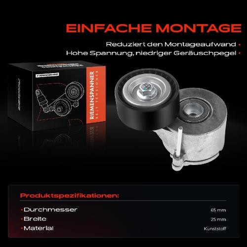 1x Spannrolle Riemenspanner für Citroën C2 C3 C4 Peugeot 1007 207 307 1.1L-1.6L Bild 1x Spannrolle Riemenspanner für Citroën C2 C3 C4 Peugeot 1007 207 307 1.1L-1.6L