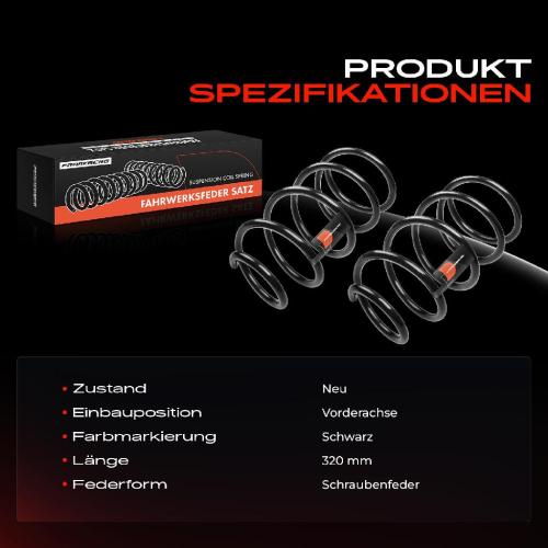 2x Fahrwerksfeder Vorderachse für BMW X1 E84 2.0L 2009-2015 Bild 2x Fahrwerksfeder Vorderachse für BMW X1 E84 2.0L 2009-2015