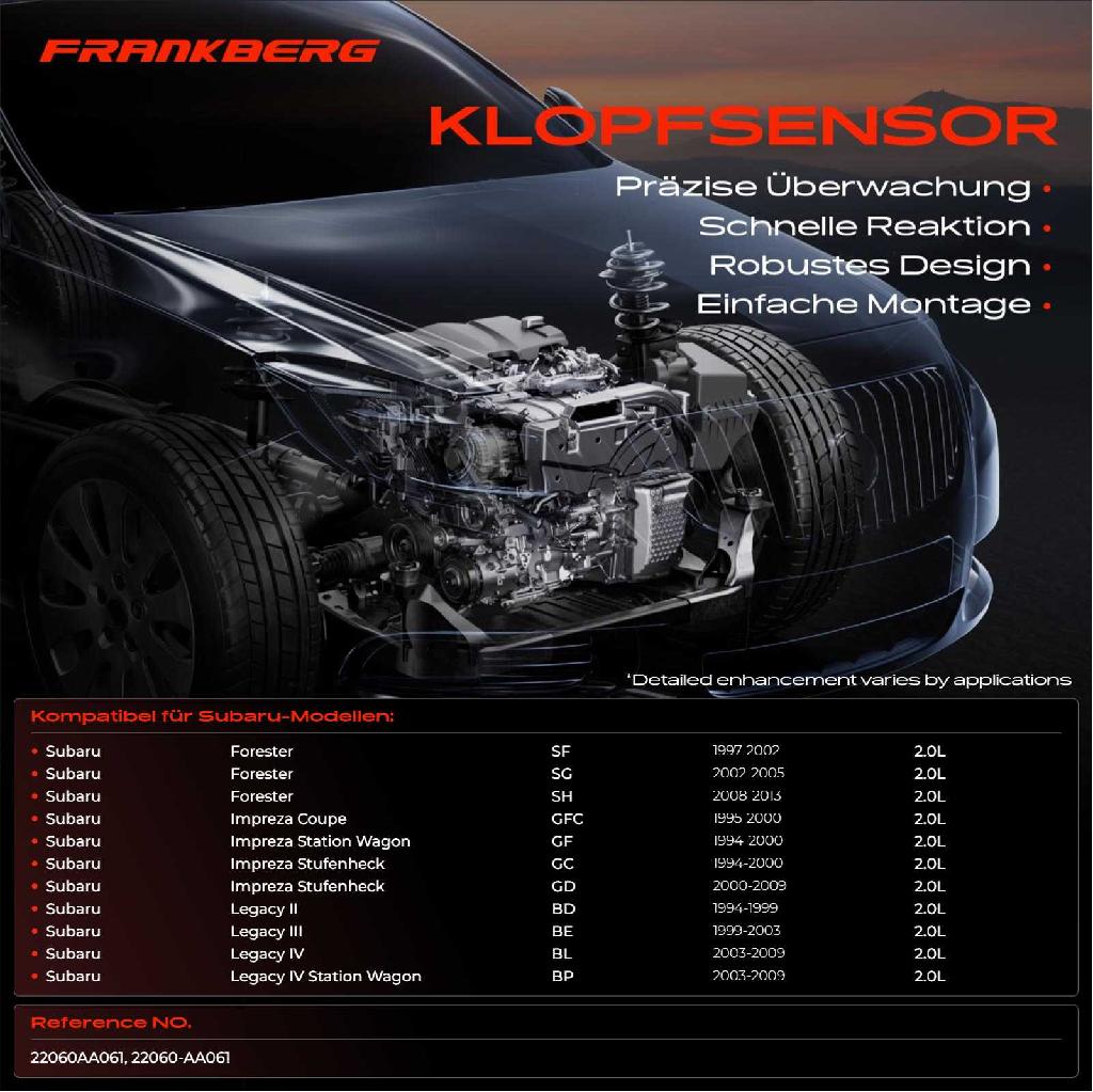 1x Klopfsensor Klopfgeber für Subaru Forester Impreza Legacy 2 3 4 Allrad 2.0L