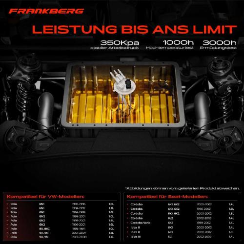 1x Kraftstoffpumpe für VW Polo Classic Coupe Kasten/Schrägheck Variant Seat Cordoba Vario Ibiza II III Bild 1x Kraftstoffpumpe für VW Polo Classic Coupe Kasten/Schrägheck Variant Seat Cordoba Vario Ibiza II III