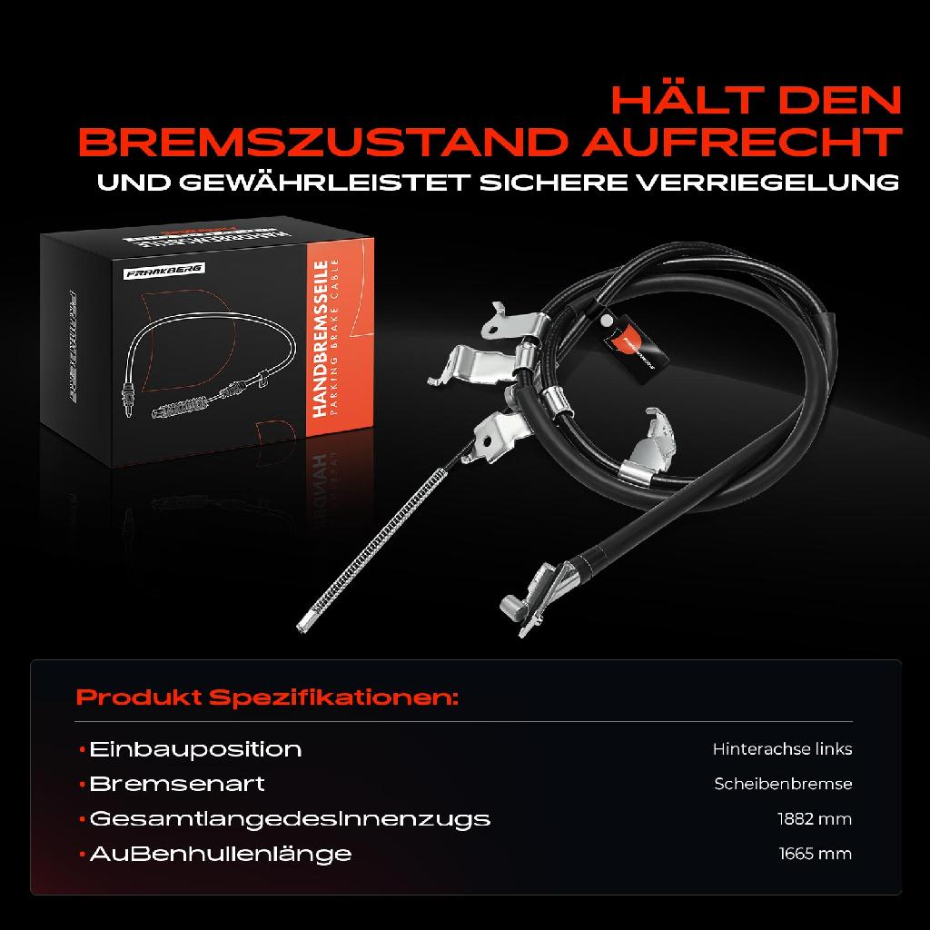 1x Seilzug Feststellbremse Hinterachse links für Toyota RAV 4 III A3 2.0L 2.2L 2006-2013