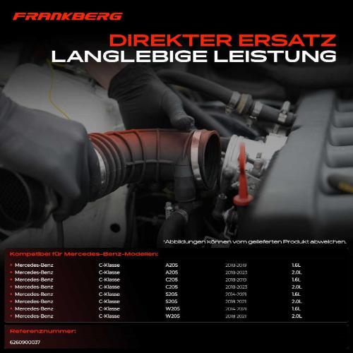 Frankberg 1x Ansaugschlauch, Luftfilter für Mercedes-Benz W205 S205 A205 C205 C180 C300 Bild Frankberg 1x Ansaugschlauch, Luftfilter für Mercedes-Benz W205 S205 A205 C205 C180 C300