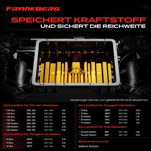 Frankberg 1x Kraftstofftank Kraftstoffbehälter für Citroën C25 Pritsche/Fahrgestell Fiat Ducato Kasten Bild Frankberg 1x Kraftstofftank Kraftstoffbehälter für Citroën C25 Pritsche/Fahrgestell Fiat Ducato Kasten