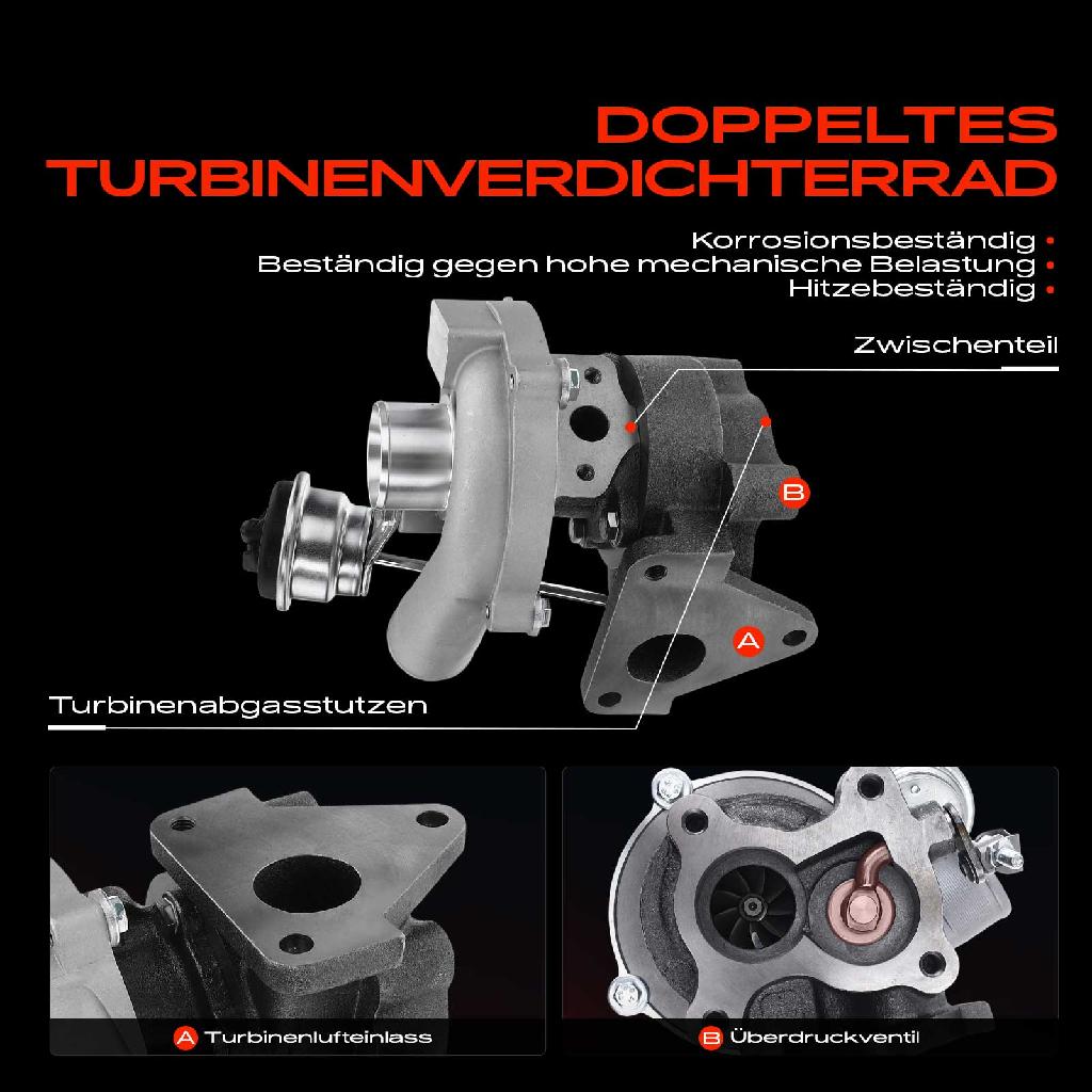 1x Abgasturbolader für Dacia Logan Sandero Nissan Kubistar Kasten Micra III Renault Clio II Kasten/Schrägheck