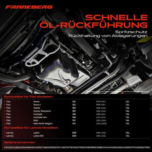 Frankberg 1x Ölwanne Motorölwanne für Fiat Brava Doblo Marea Multipla Stilo Lancia Lybra 1.6L Bild Frankberg 1x Ölwanne Motorölwanne für Fiat Brava Doblo Marea Multipla Stilo Lancia Lybra 1.6L