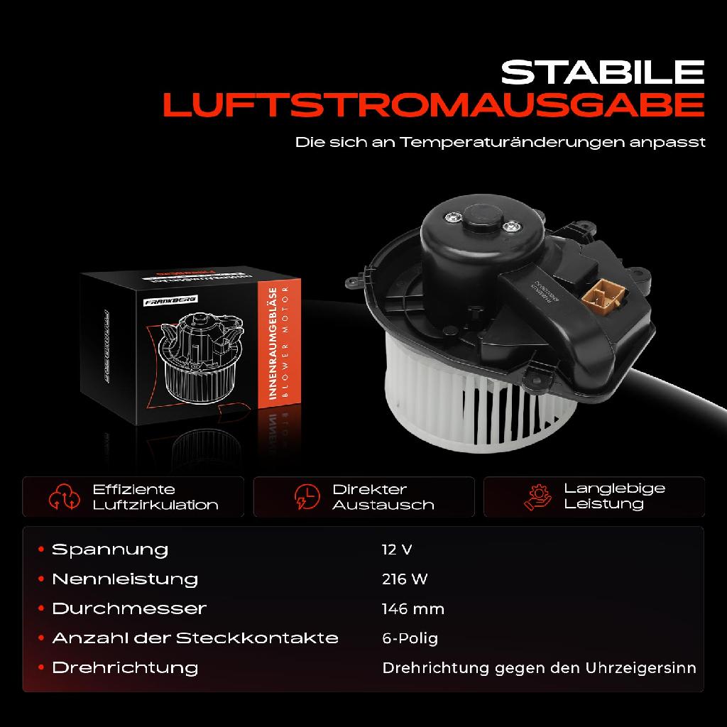 1x Gebläsemotor Innenraumgebläse für VW Passat Variant 3B2 3B5 3B6 Audi A4 8D B5