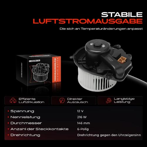 Frankberg 1x Gebläsemotor Innenraumgebläse für VW Passat Variant 3B2 3B5 3B6 Audi A4 8D B5 Bild Frankberg 1x Gebläsemotor Innenraumgebläse für VW Passat Variant 3B2 3B5 3B6 Audi A4 8D B5