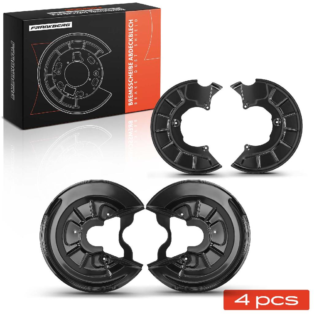 Frankberg 4x Ankerblech Bremsscheibe Vorne und Hinten für VW Golf 1K1 Audi A3 8P1 Seat Skoda