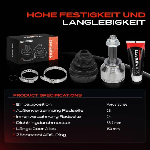 Frankberg 1x Antriebswelle Gelenksatz Vorderachse für Mazda 3 Stufenheck BK Bj ab 2004 Bild Frankberg 1x Antriebswelle Gelenksatz Vorderachse für Mazda 3 Stufenheck BK Bj ab 2004