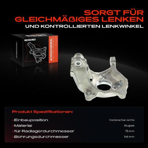 Frankberg 1x Achsschenkel Radaufhängung Vorderachse Rechts für VW Golf VII Passat 3G Audi A3 8V Q2 Q3 Skoda Seat Bild Frankberg 1x Achsschenkel Radaufhängung Vorderachse Rechts für VW Golf VII Passat 3G Audi A3 8V Q2 Q3 Skoda Seat