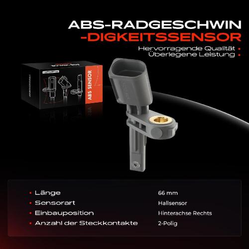 Frankberg 1x ABS Sensor Hinterachse rechts für VW Caddy Alltrack MPV IV CC Crafter Bus Kasten Golf VII Van Variant Bild Frankberg 1x ABS Sensor Hinterachse rechts für VW Caddy Alltrack MPV IV CC Crafter Bus Kasten Golf VII Van Variant