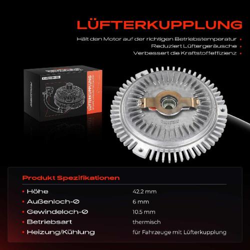 1x Lüfterkupplung Kühlerlüfte für Mercedes-Benz W210 S210 Bild 1x Lüfterkupplung Kühlerlüfte für Mercedes-Benz W210 S210
