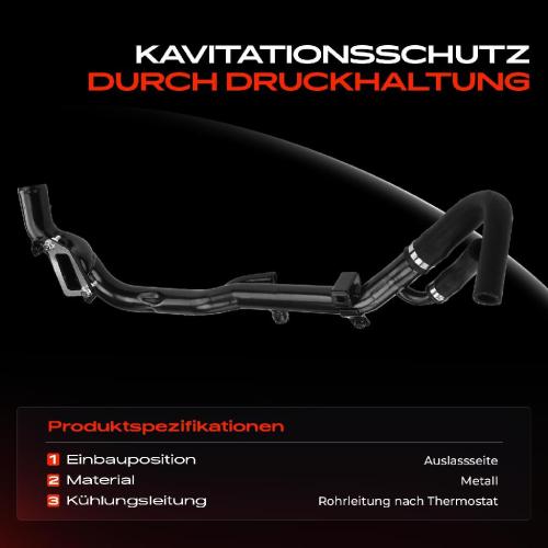 1x Kühlmittelrohrleitung für Opel Astra H L48 Vectra C Signum Saab Fiat Bild 1x Kühlmittelrohrleitung für Opel Astra H L48 Vectra C Signum Saab Fiat
