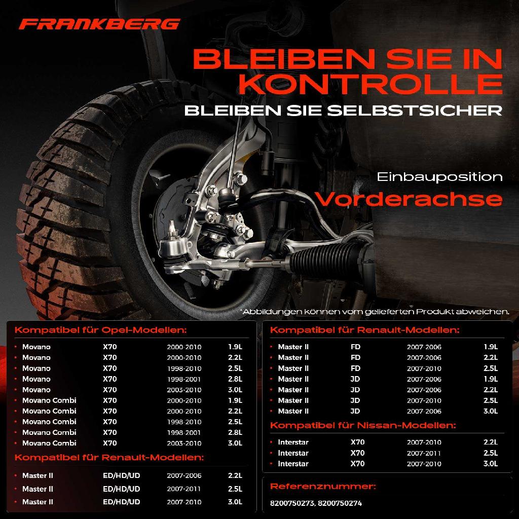 1x Querlenker Vorderachse für Nissan Interstar Bus Kasten Opel Movano Combi Renault Master II