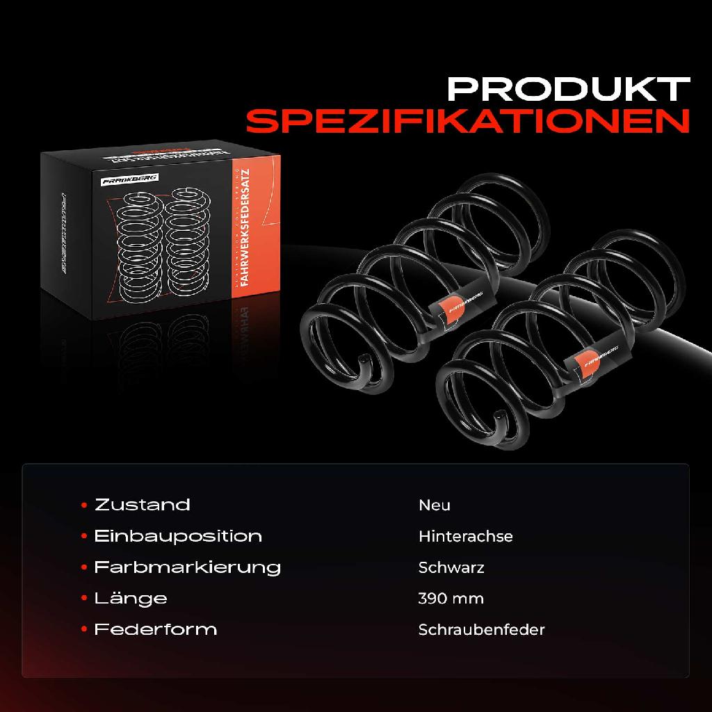 2x Fahrwerksfeder Hinterachse für Nissan NP300 Navara Pick-up D23 D23T 2.3L Bj ab 2015
