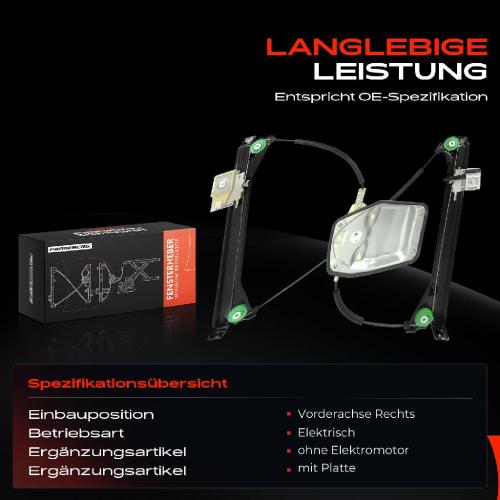 1x Fensterheber Vorne Rechts für VW Scirocco 137 138 08-17 Bild 1x Fensterheber Vorne Rechts für VW Scirocco 137 138 08-17