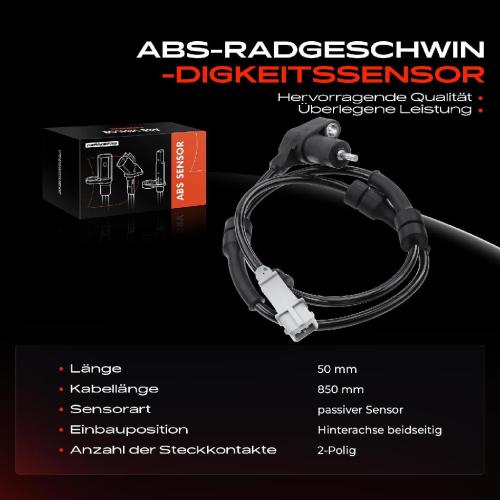 Frankberg 1x ABS Sensor Hinterachse beidseitig für Citroën Xsara ZX Peugeot 306 Cabriolet Schrägheck 1.4L 1991-2005 Bild Frankberg 1x ABS Sensor Hinterachse beidseitig für Citroën Xsara ZX Peugeot 306 Cabriolet Schrägheck 1.4L 1991-2005