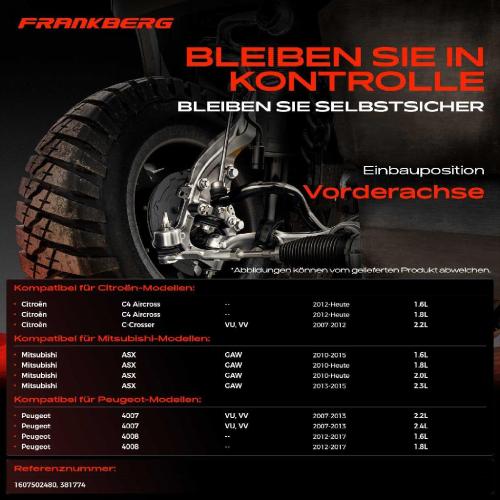 2x Spurstangenkopf Vorderachse für Citroën C4 Aircross C-Crosser Enterprise Mitsubishi Peugeot 4007 4008 Bild 2x Spurstangenkopf Vorderachse für Citroën C4 Aircross C-Crosser Enterprise Mitsubishi Peugeot 4007 4008