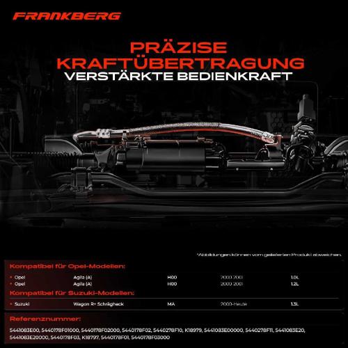 2x Seilzug Feststellbremse Hinterachse beidseitig für Opel Agila (A) H00 Suzuki 2000-2007 Bild 2x Seilzug Feststellbremse Hinterachse beidseitig für Opel Agila (A) H00 Suzuki 2000-2007