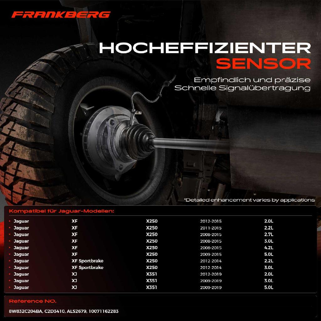 1x ABS Sensor Vorderachse beidseitig für Jaguar XF Sportbrake XJ 2.0L 2.2L 2.7L 3.0L 4.2L 5.0L 2008-2019