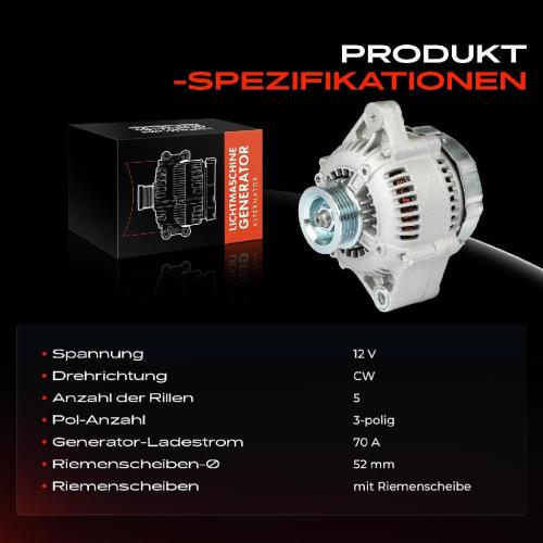 Frankberg 1x Lichtmaschine Generator für Toyota Camry V1 V2 Carina T19 Picnic XM1 RAV 4 Bild Frankberg 1x Lichtmaschine Generator für Toyota Camry V1 V2 Carina T19 Picnic XM1 RAV 4